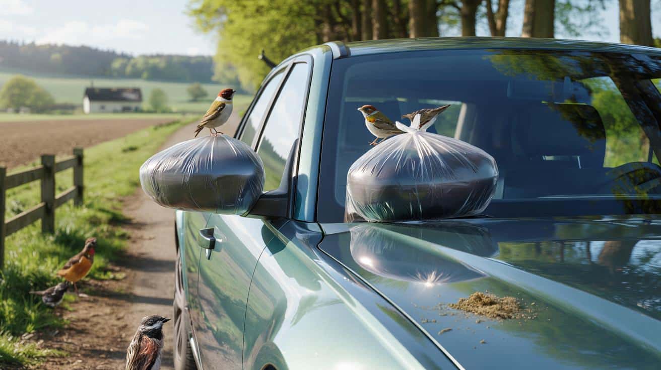 Po co kierowcy zakładają foliowe reklamówki na lusterka w aucie?