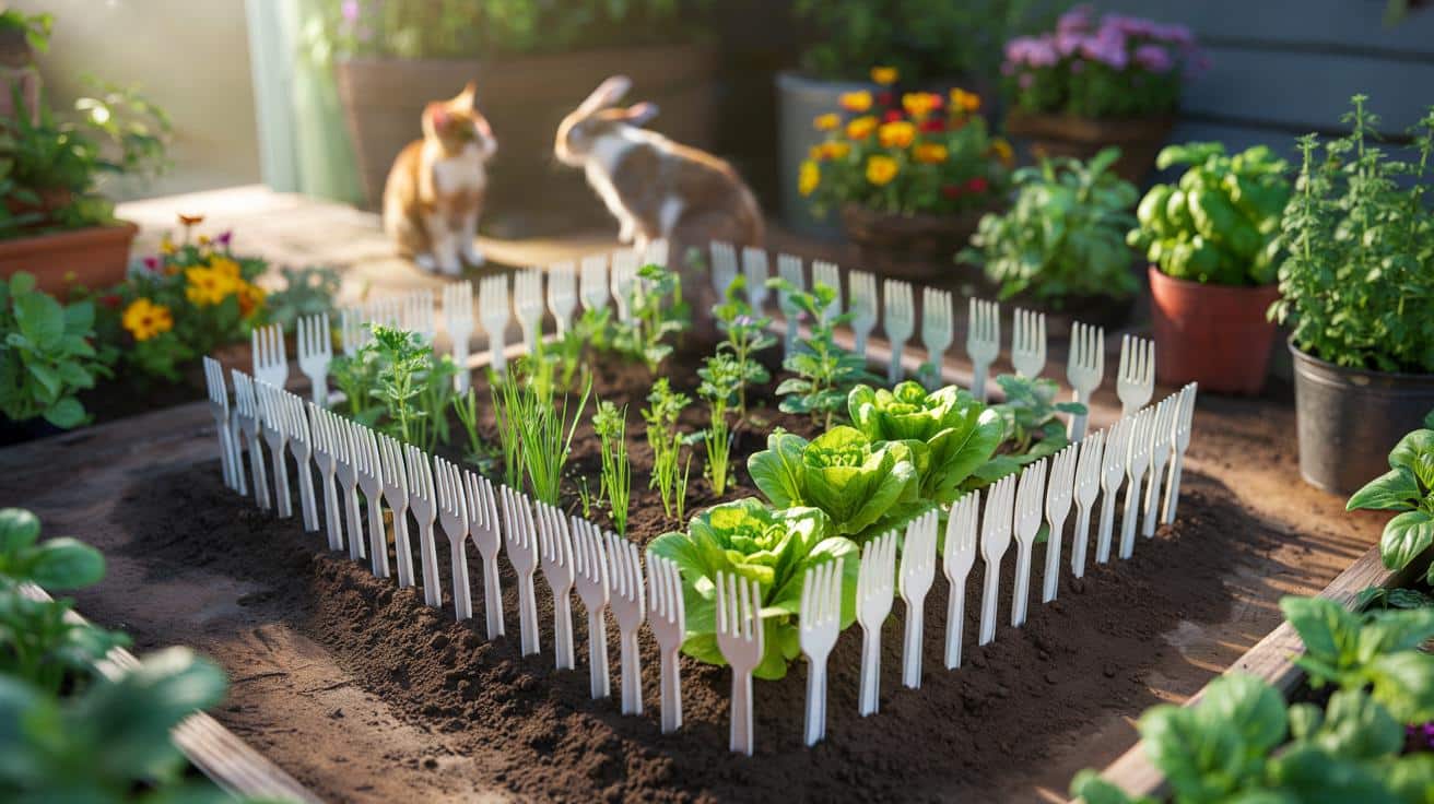 Po co ogrodnicy wtykają plastikowe widelce w grządki warzywne?