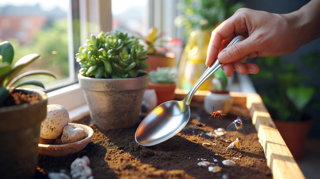 Po co wtykać metalową łyżeczkę w doniczkę i co na tym zyskują rośliny