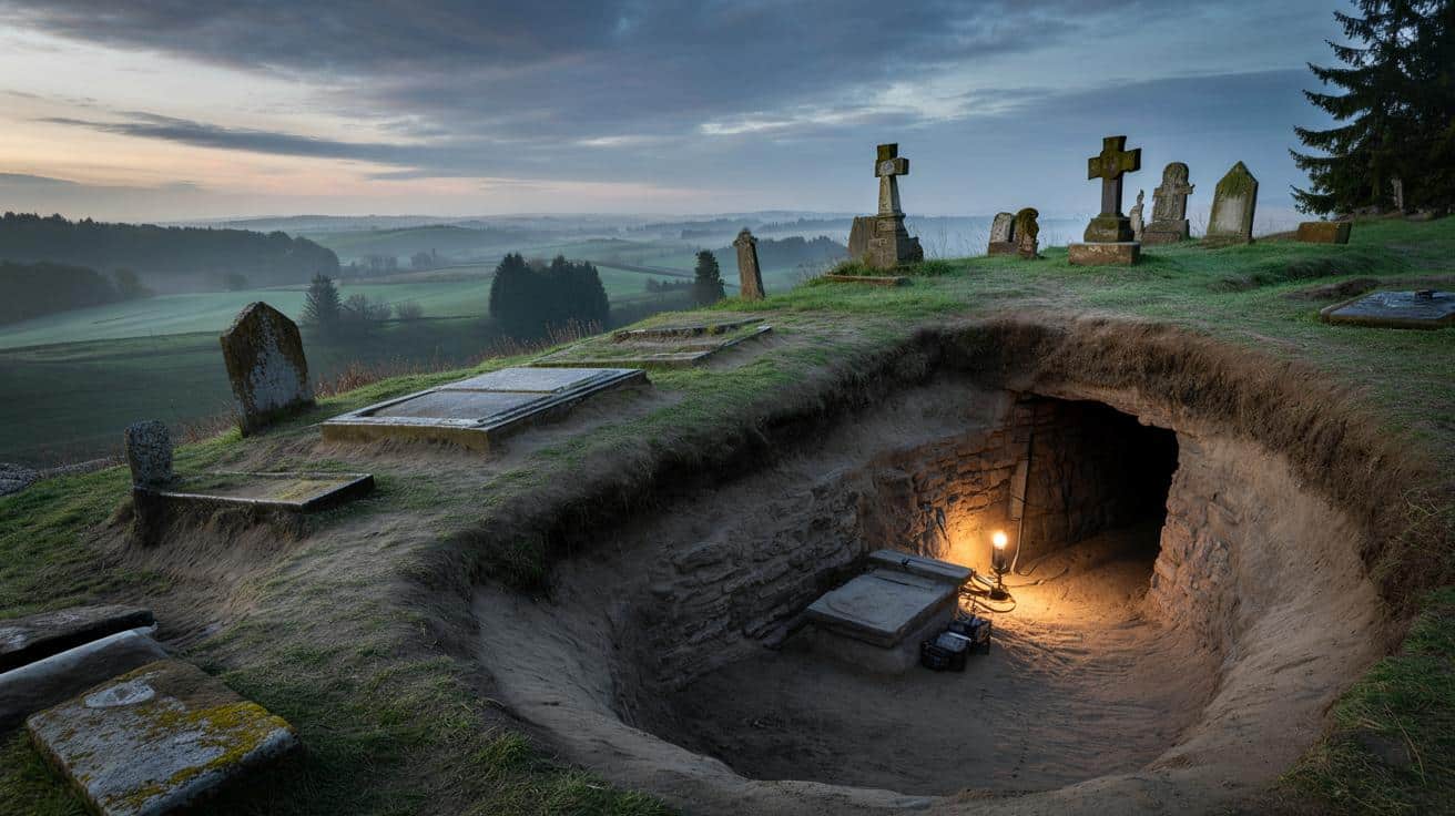 Pod starym cmentarzyskiem w Niemczech znaleziono tajemniczy tunel sprzed wieków