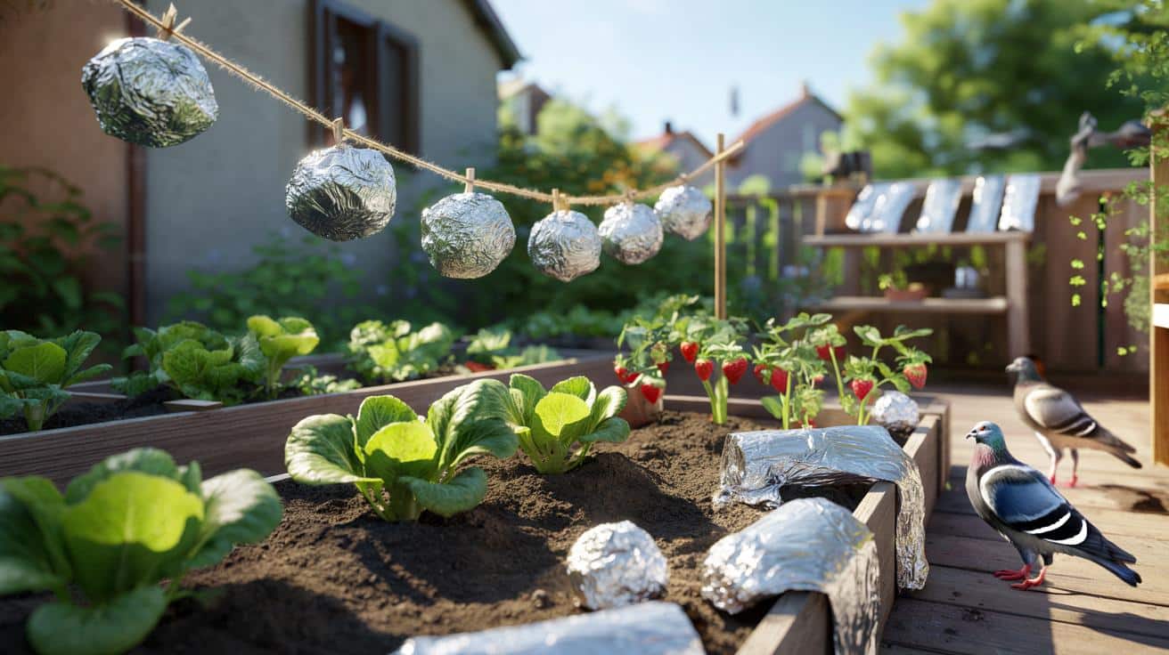 Połóż folię aluminiową w ogrodzie. Ogrodnicy zdradzają tani trik na gołębie