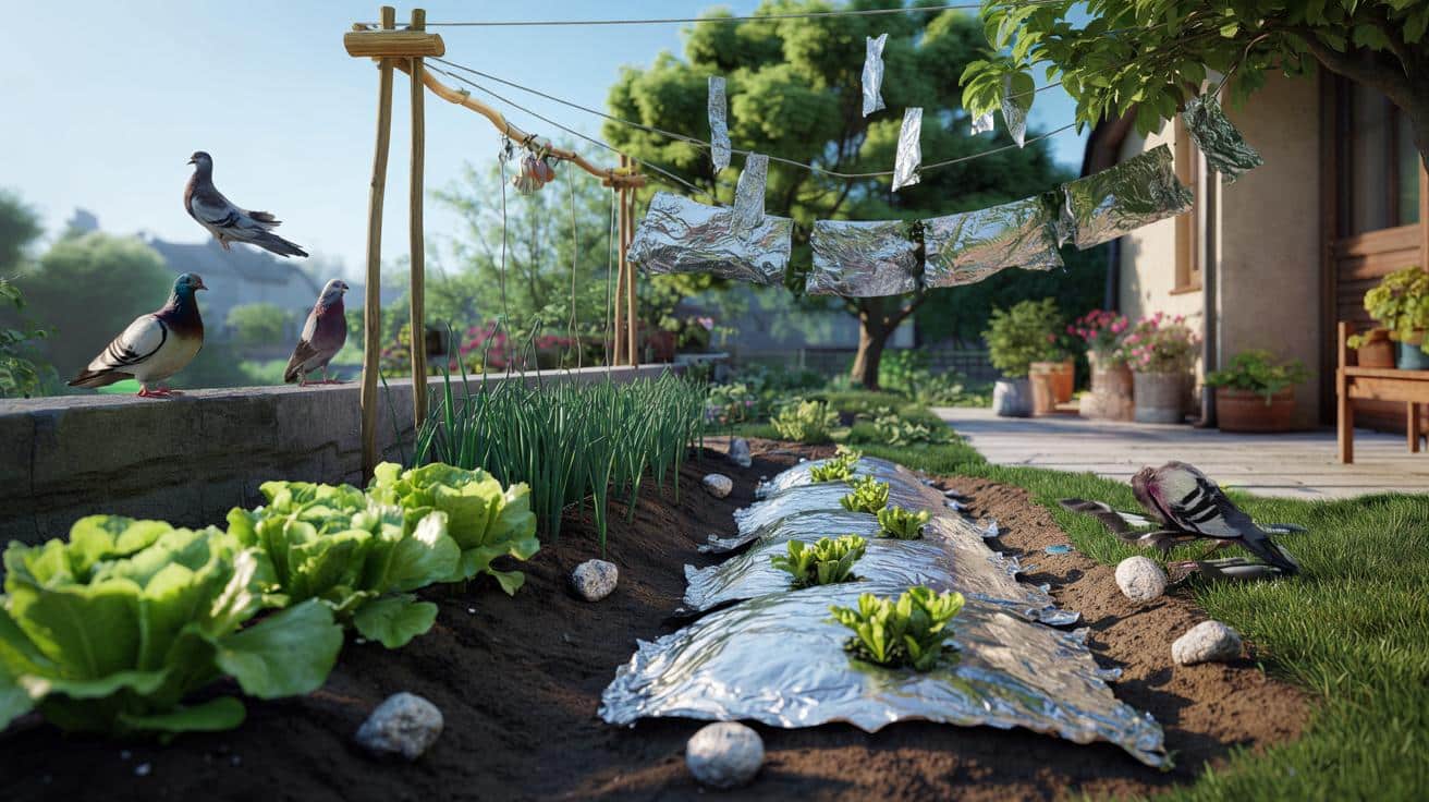 Połóż w ogrodzie folię aluminiową. Prosty trik odstrasza gołębie