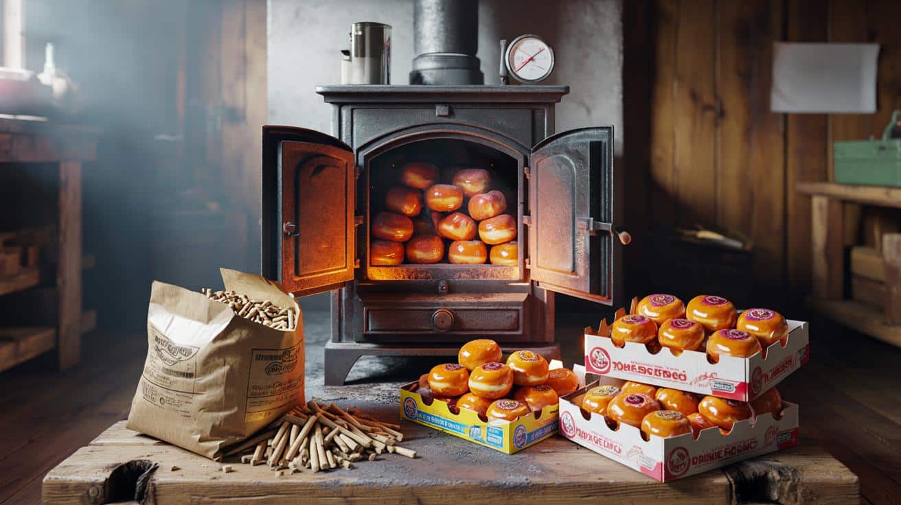 Polski youtuber pali pączki z dyskontu w piecu. Twierdzi, że ogrzewanie wychodzi taniej niż pellety