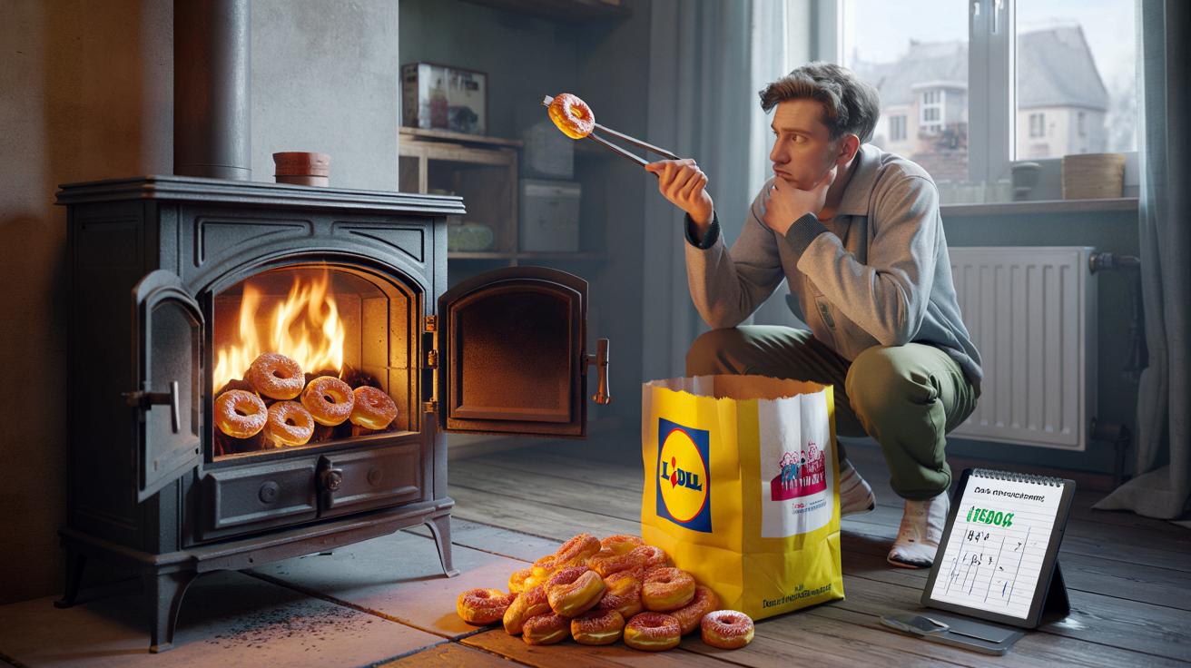 Polski YouTuber pali pączki z Lidla w piecu. Twierdzi, że to tańsze niż opał