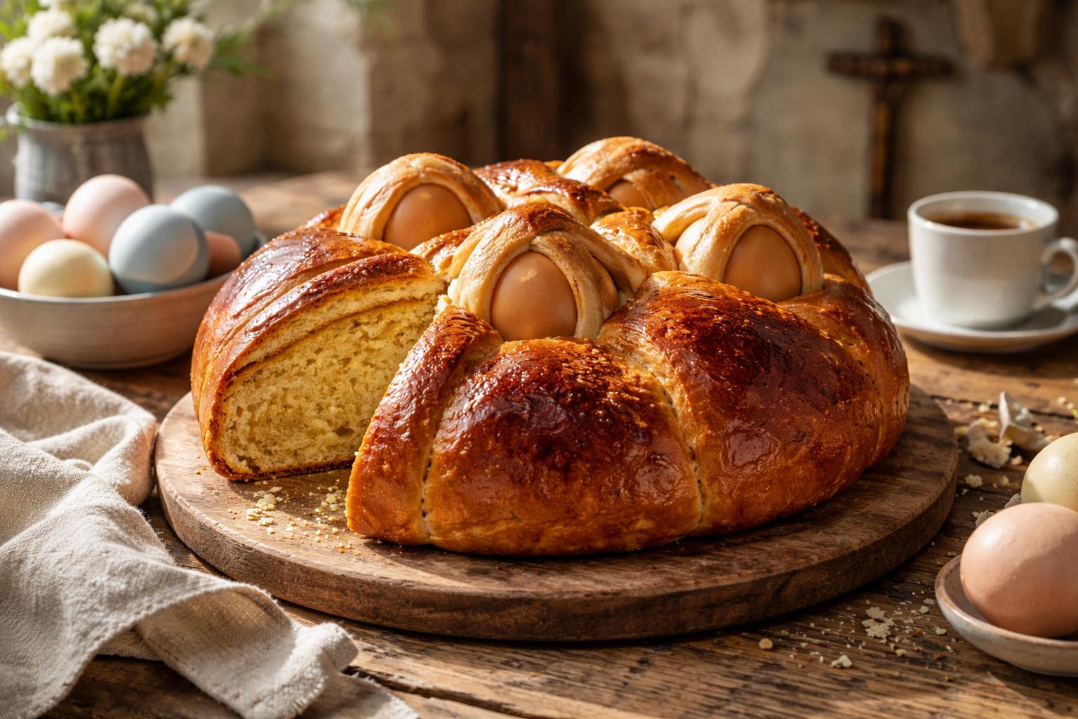 Portugalski folar: średniowieczne ciasto wielkanocne, które wciąż robi furorę