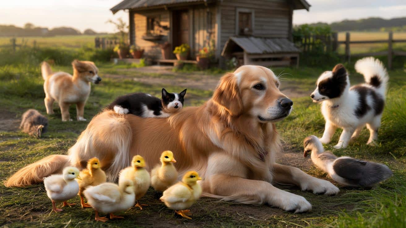 Porzucił miasto dla spokojnej chaty. Jego golden retriever został gwiazdą wiejskiej zagrody