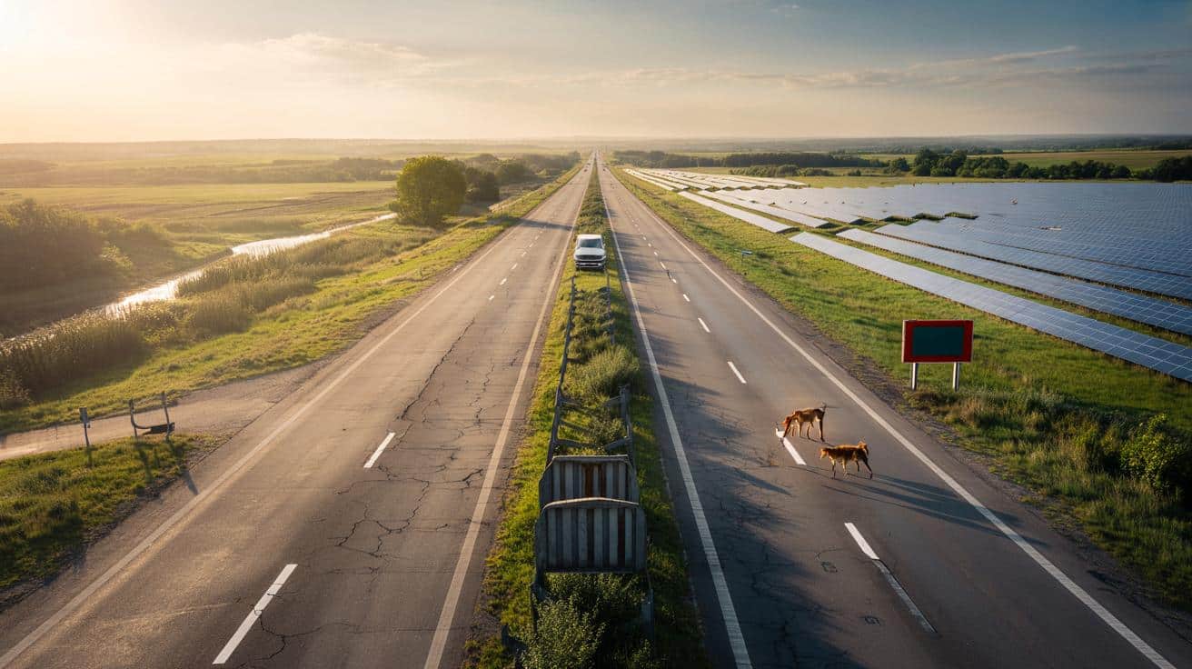 Porzucona autostrada w sercu Niemiec. Zamiast tirów pracuje tam słońce