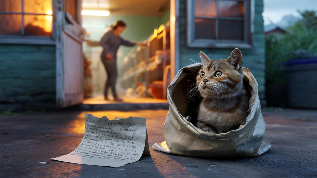 Porzucona torba przed schroniskiem i krótki list, którego nikt tam nie zapomni