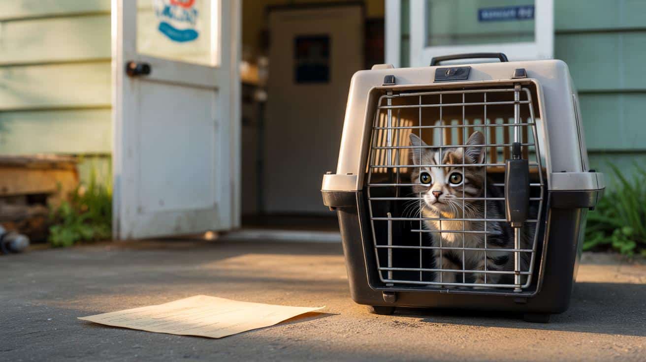 Porzucona torba przed schroniskiem. W środku kot i list, którego nikt tam nie zapomni