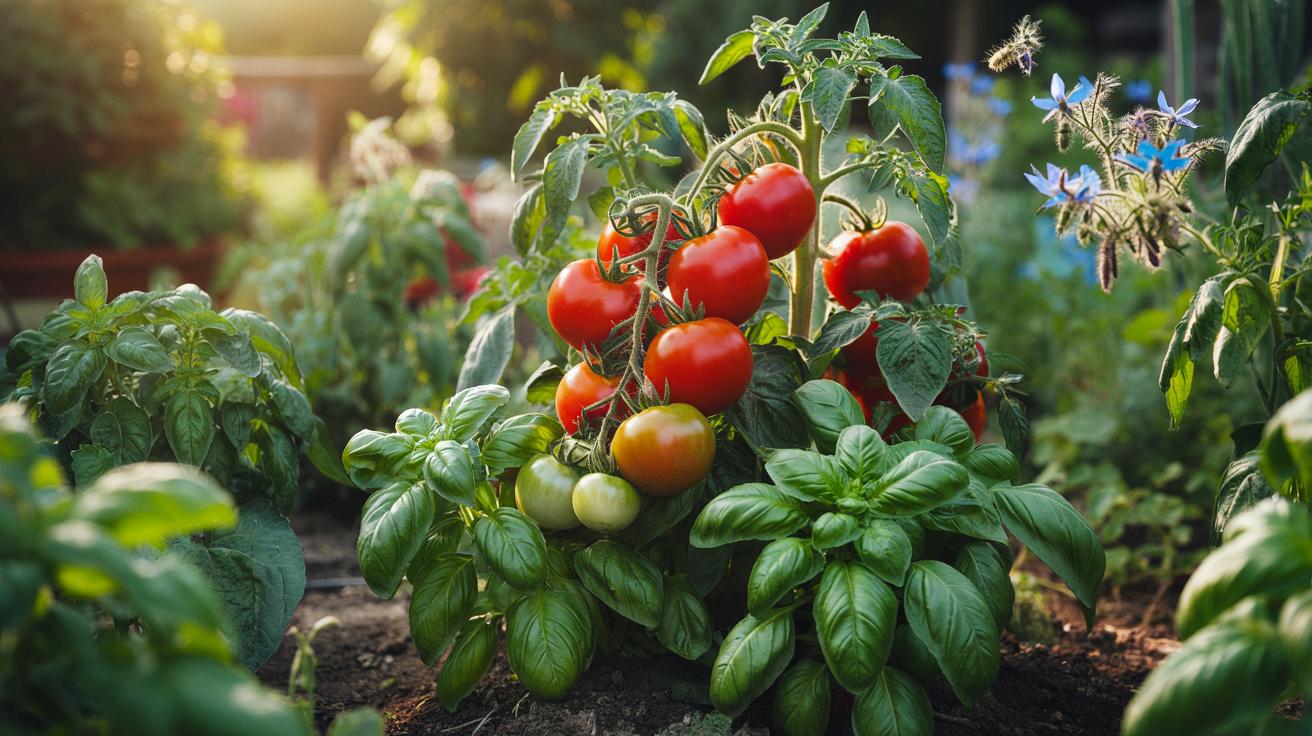 Posadź tę jedną ziołową roślinę przy pomidorach, a zyskają wyraźniejszy smak