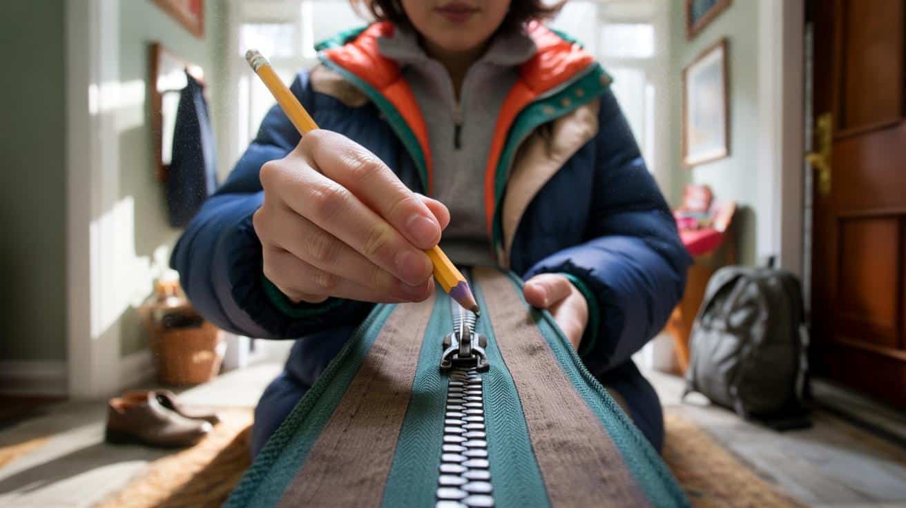 Posmaruj zamek błyskawiczny ołówkiem a zamek śmiga bez zacinania przez cały rok