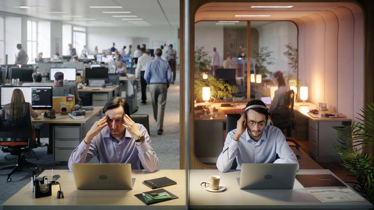 Praca w open space wyczerpuje mózg bardziej niż własny gabinet