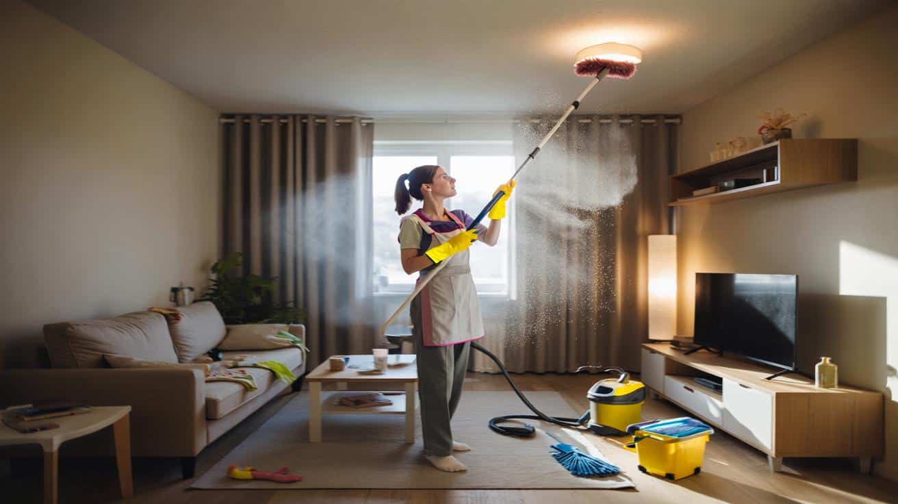 Profesjonalna sprzątaczka wyjaśnia dlaczego zawsze zaczyna sprzątanie od sufitu a kończy na podłodze