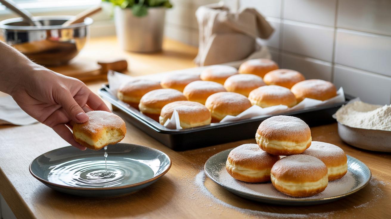 Proste pączki z cukrem z piekarnika: bez smażenia, bez bałaganu