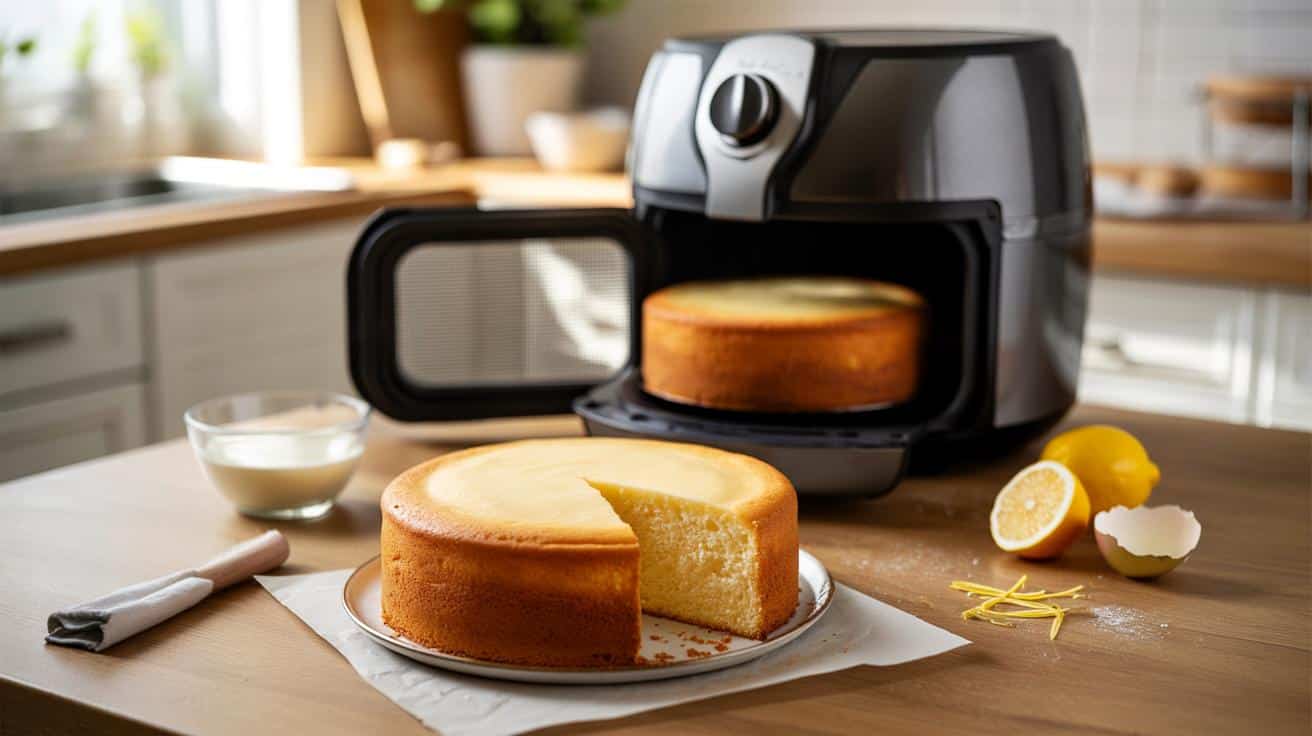 Prosty jogurtowy biszkopt z Airfryera: miękki, równy i bez przypaleń