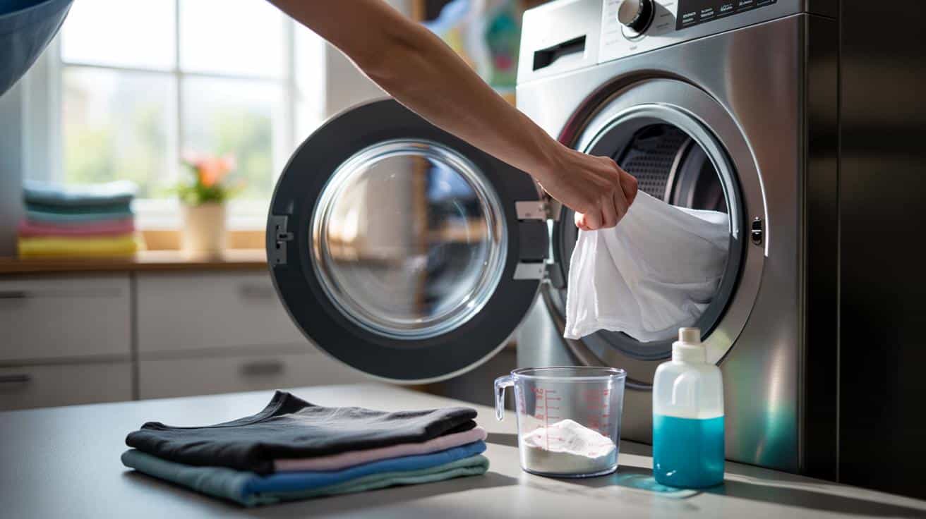 Prosty nawyk przy każdym praniu. Znika problem białych śladów na ubraniach