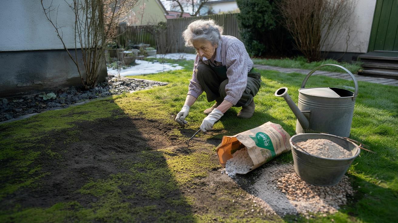 Prosty patent babci na mech w trawie: zrób to jeszcze przed wiosną