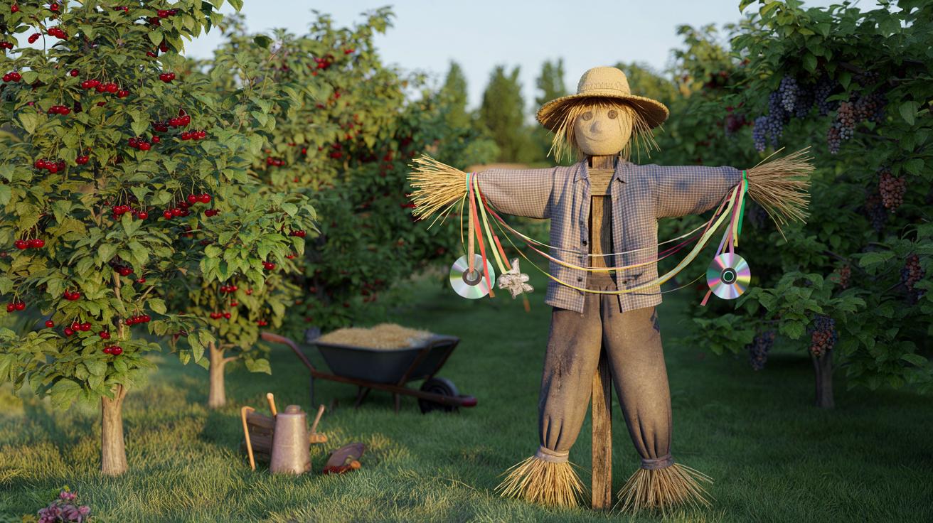 Prosty trick na ptaki w sadzie: zrób stracha na wróble w godzinę