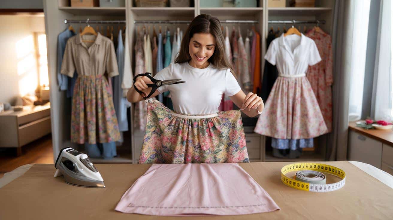 Prosty trik bez szycia: jak zrobić modną spódnicę ze starej sukienki