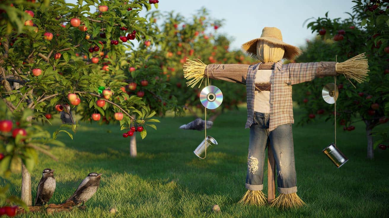 Prosty trik na ptaki w sadzie: jak zrobić stracha na wróble w godzinę