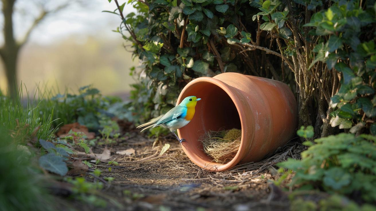 Prosty trik na rudzika: gliniany doniczkowy „domek” lepszy niż klasyczny budka