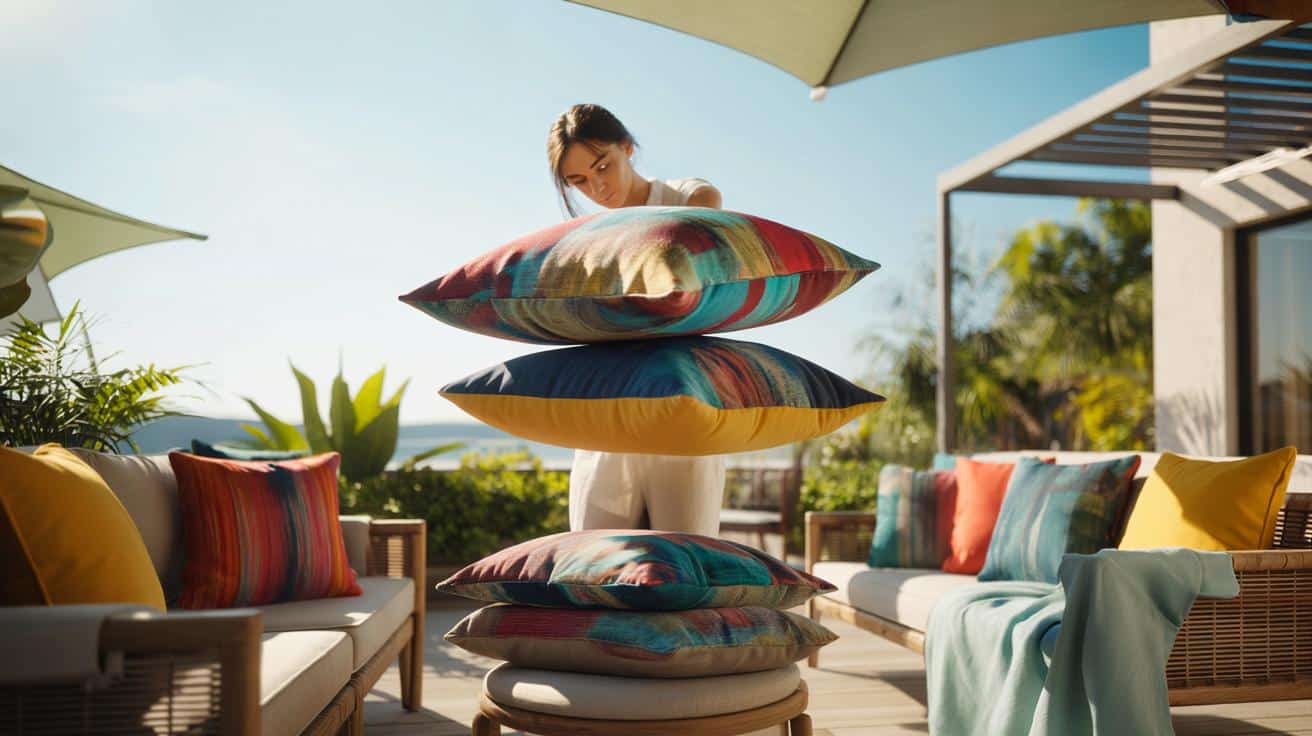 Prosty trik na taras: jak w 3 sekundy uratować kolory poduszek przed słońcem
