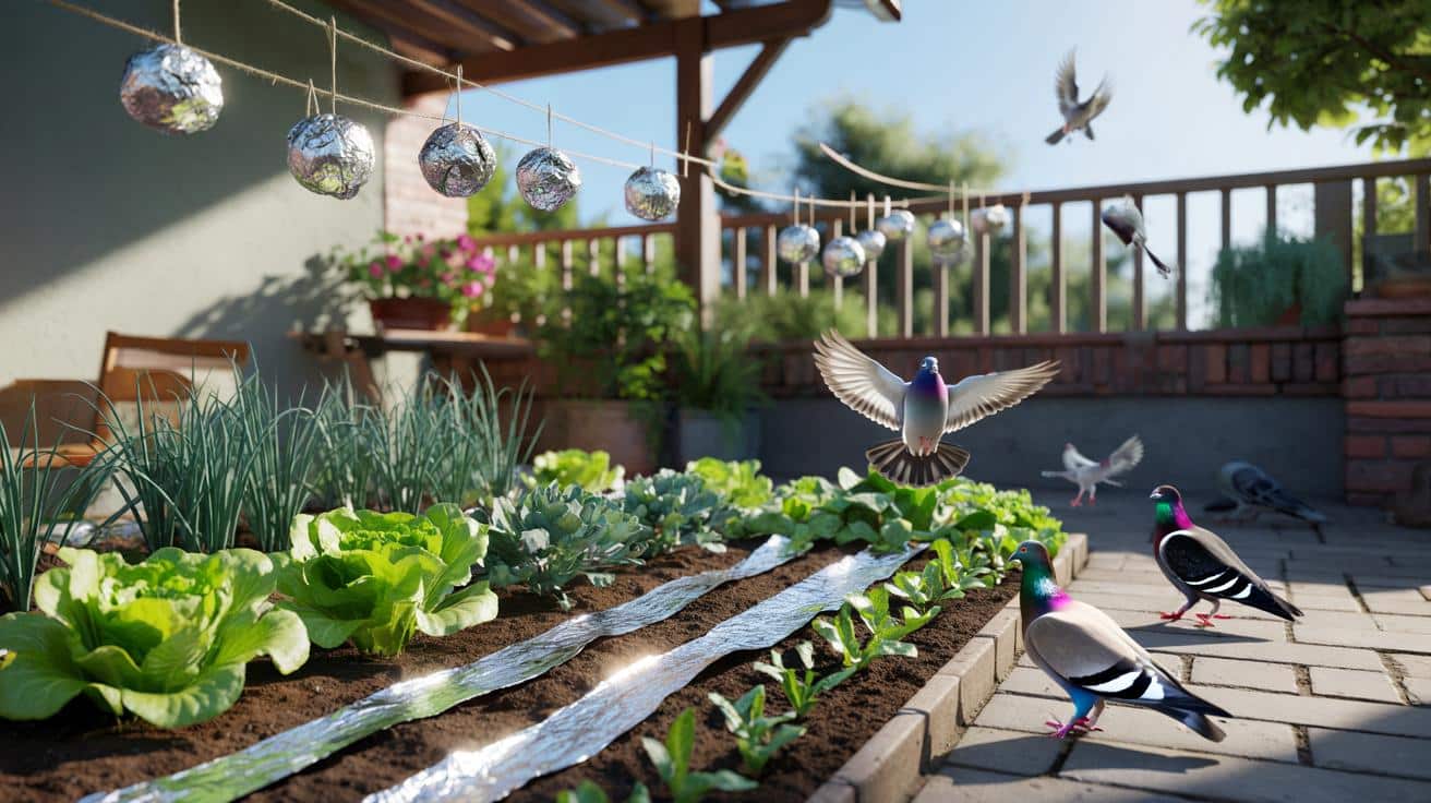 Prosty trik z folią aluminiową, który raz na zawsze zniechęci gołębie w ogrodzie