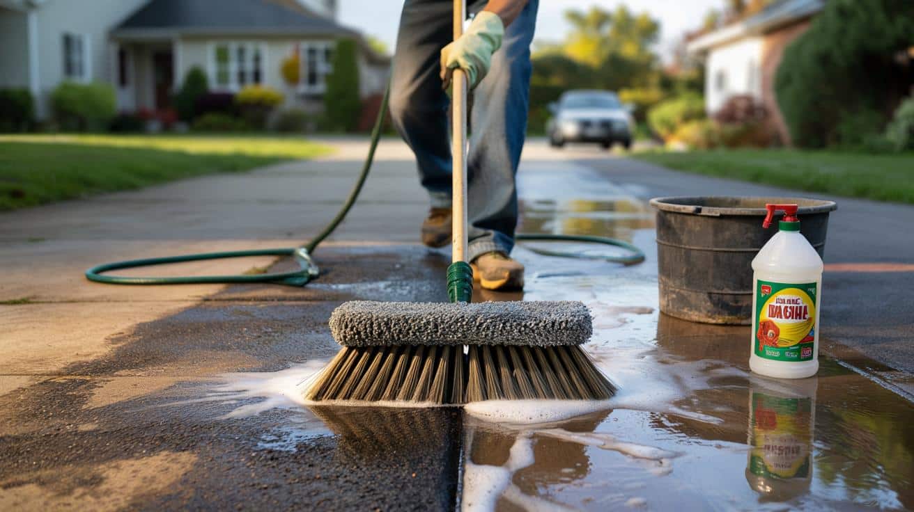 Prosty trik z kuchennym środkiem i miotłą zamiast myjki ciśnieniowej