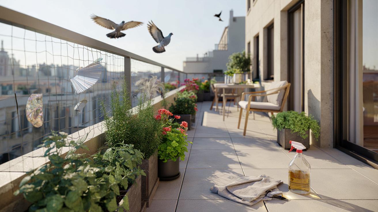 Prosty trik z tarasem raz na zawsze przepędził gołębie