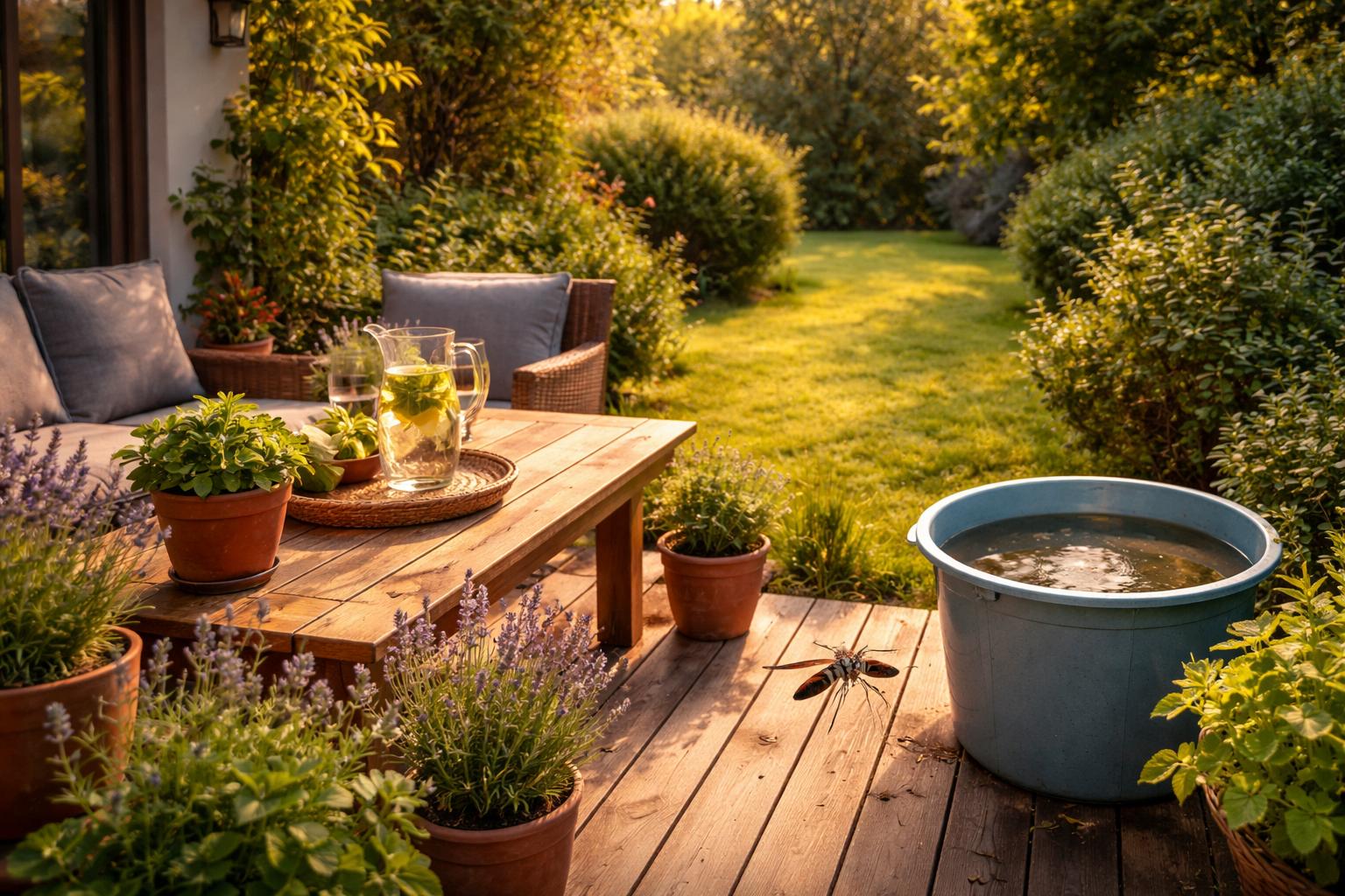 Prosty trik z wiadrem w ogrodzie niemal wycina komary tygrysie z tarasu