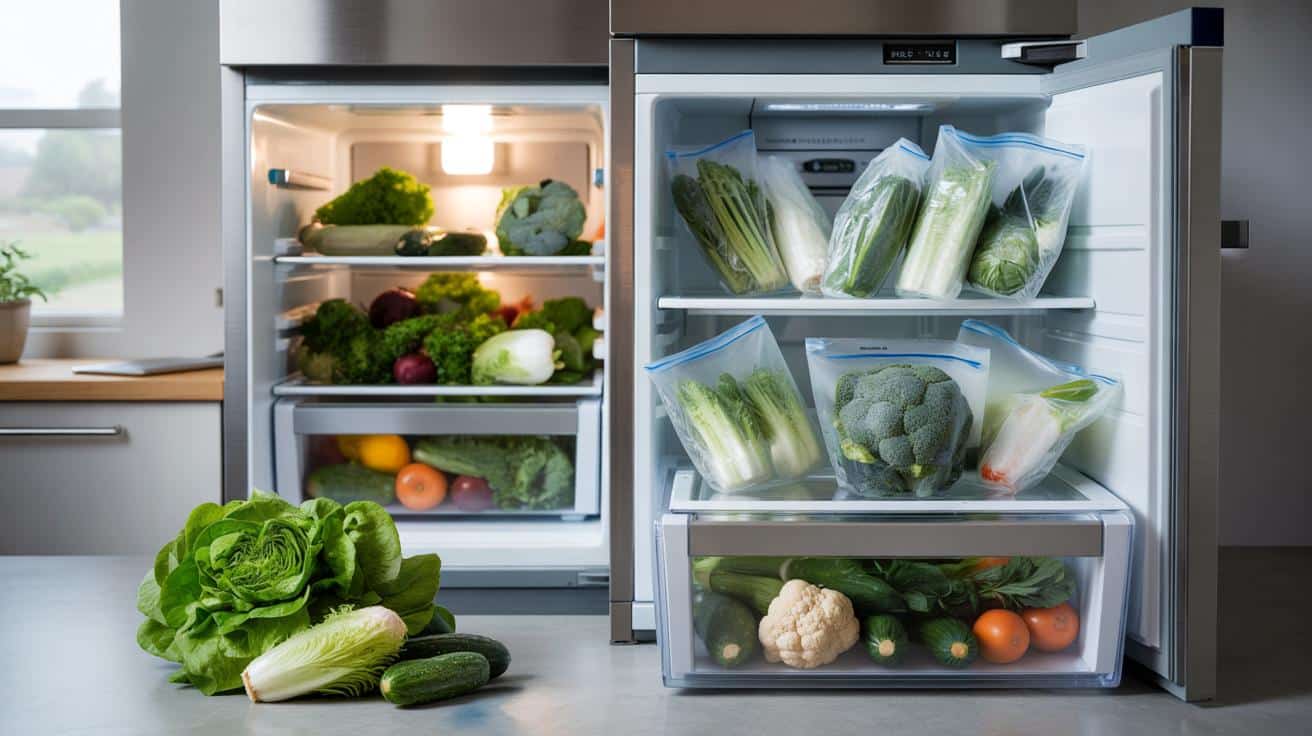 Prosty trik z zamrażarką który wydłuża świeżość warzyw o tydzień