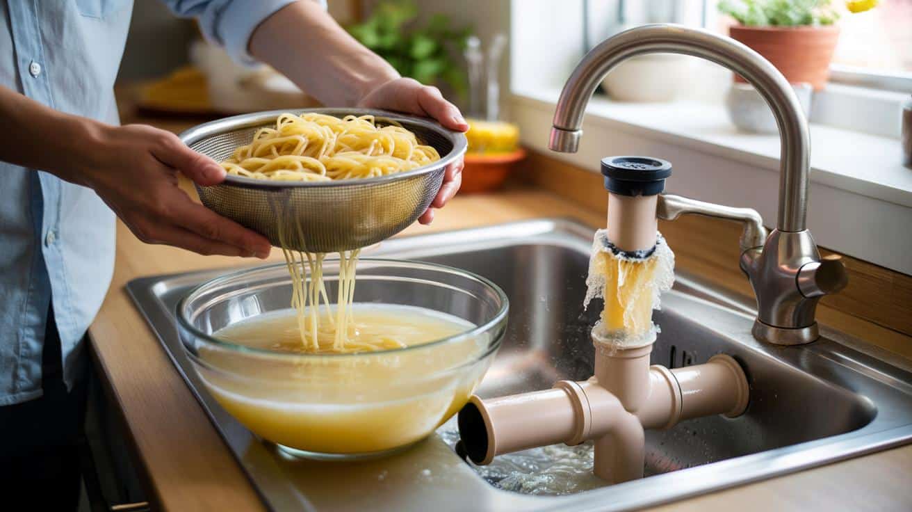 Przestań wylewać wodę po makaronie. Psujesz zlew i tracisz kuchenne złoto