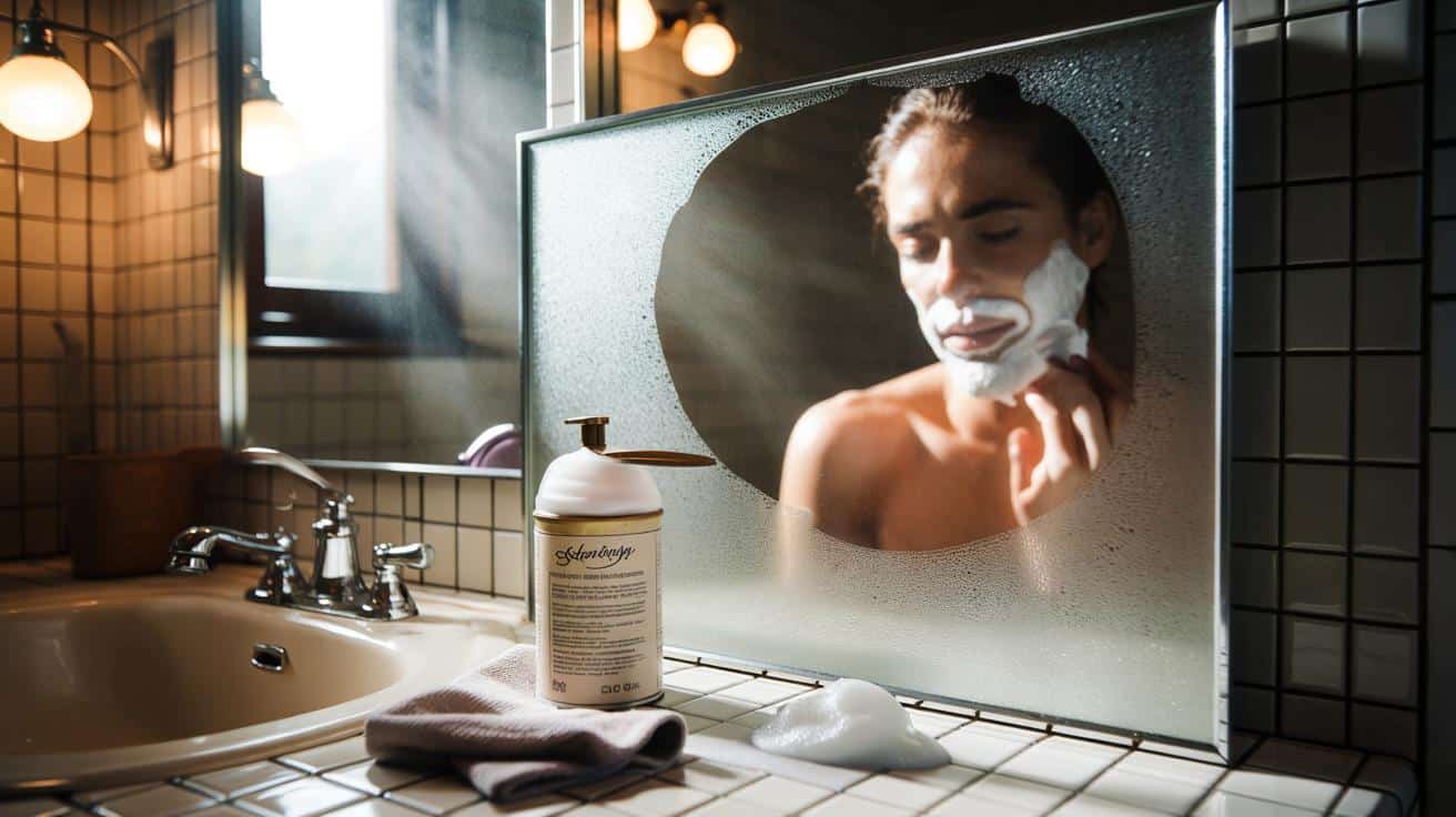 Przetrzyj lustro pianką do golenia a nigdy więcej się nie zaparuje