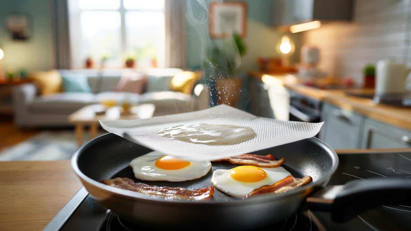 Przykryj patelnię mokrym papierem a tłuste zapachy znikną ze śniadania