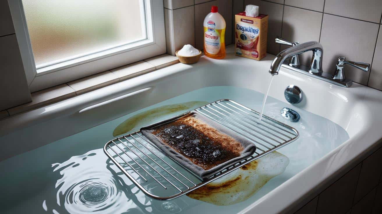 Przypalony ruszt piekarnika? Ten prosty trik w wannie robi cuda