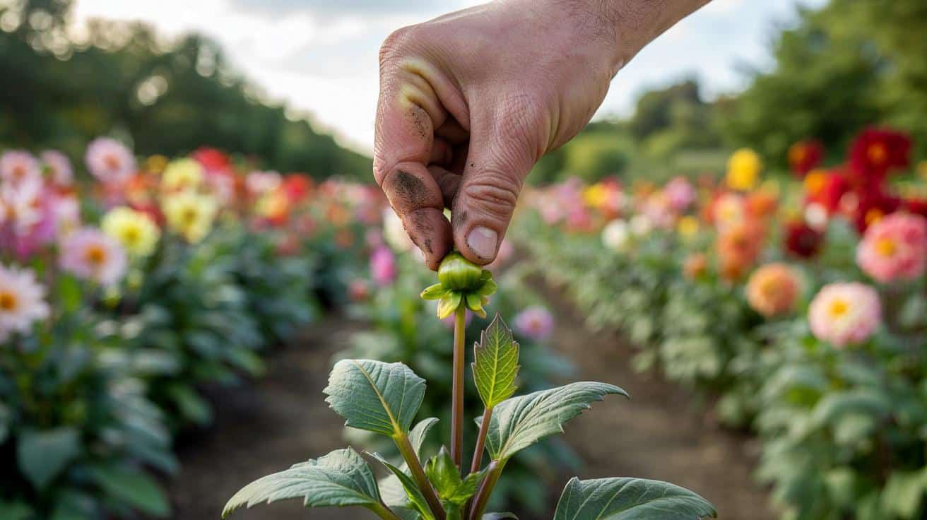 Przytnij młode dalie w palcach: prosty trik na morze kwiatów
