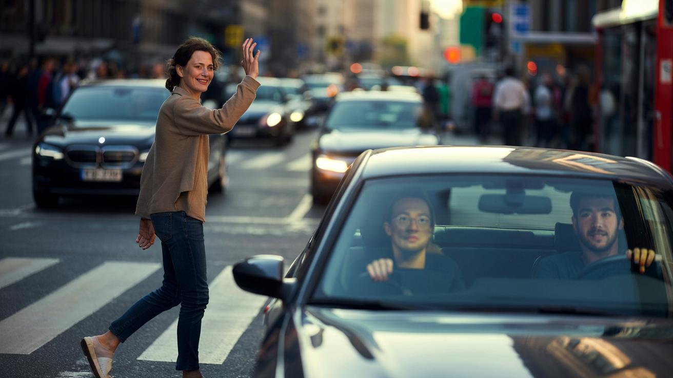 Psychologia o machaniu kierowcom na przejściu: co mówi o twoim charakterze?