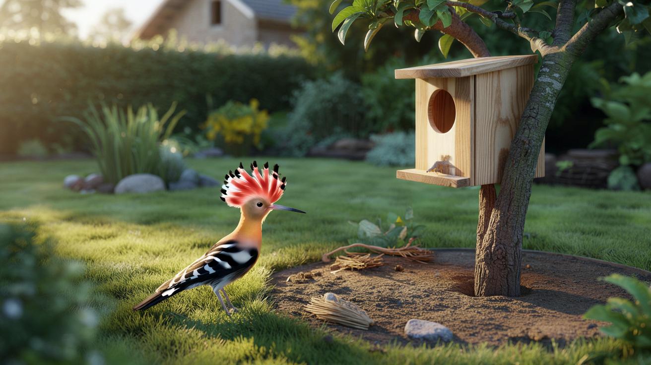 Ptak o irokezie na głowie w ogrodzie: gdzie powiesić budkę dla dudka