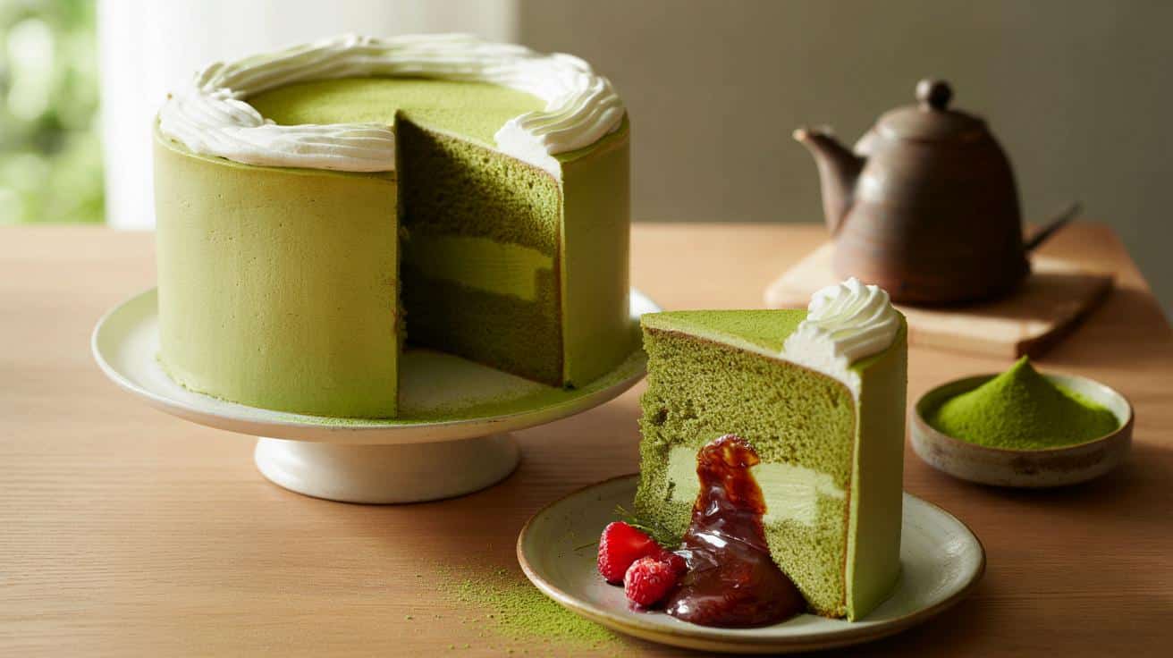 Puszyste ciasto matcha z Japonii: lekki deser, który zaskakuje