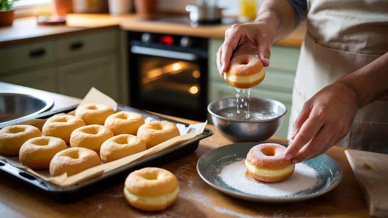 Puszyste pączki z cukrem bez smażenia – robi je sam piekarnik