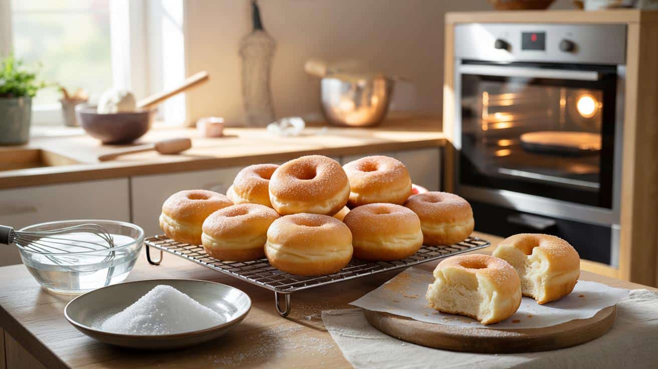 Puszyste pączki z cukrem z piekarnika: prosty przepis bez smażenia