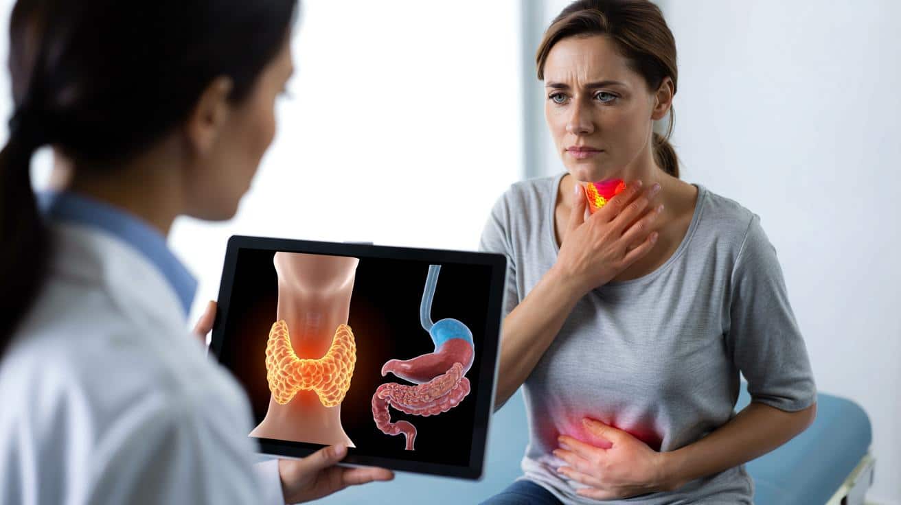 Rak tarczycy a kłopoty z brzuchem. Ten sygnał łatwo zlekceważyć