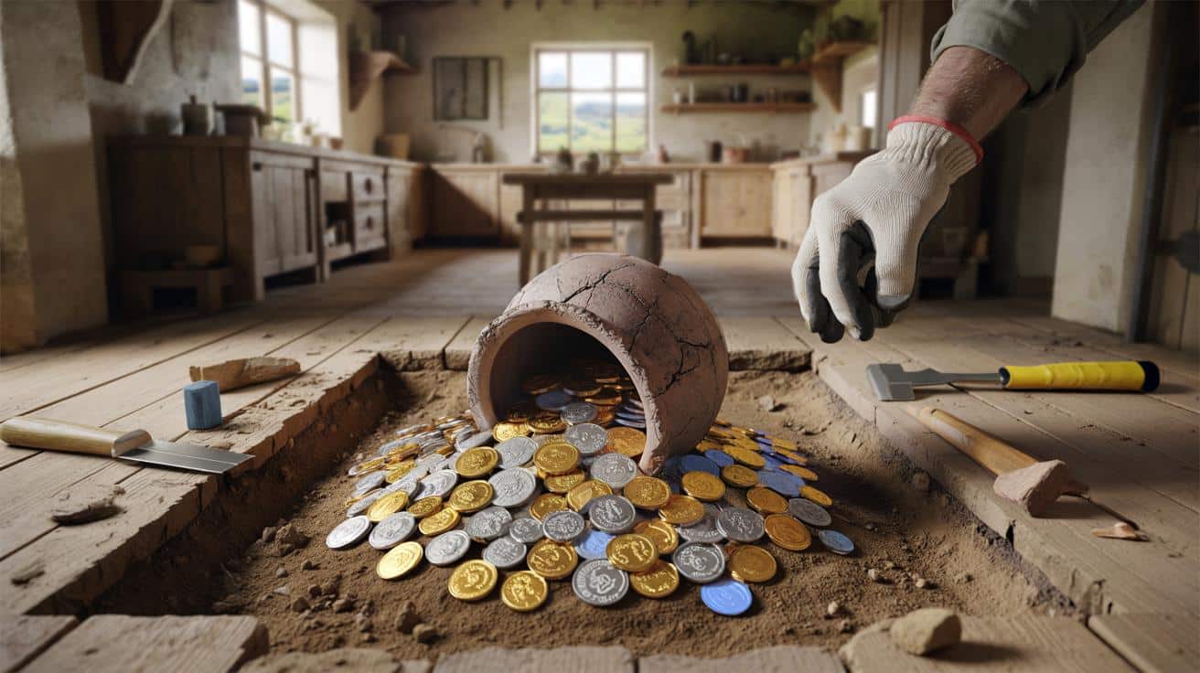 Remontują kuchnię i natrafiają na skarb wart fortunę pod podłogą