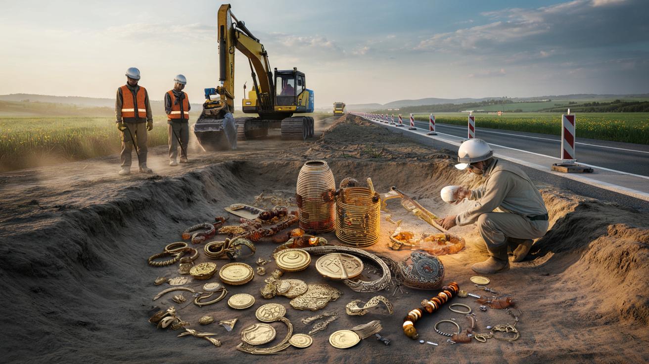 Robotnicy budujący autostradę natrafili na ukryte celtyckie złoto