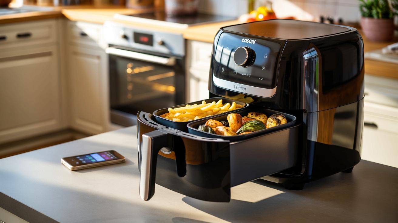 Rodzinny airfryer Cosori 10L mocno taniej. Duża pojemność, niższy rachunek za prąd