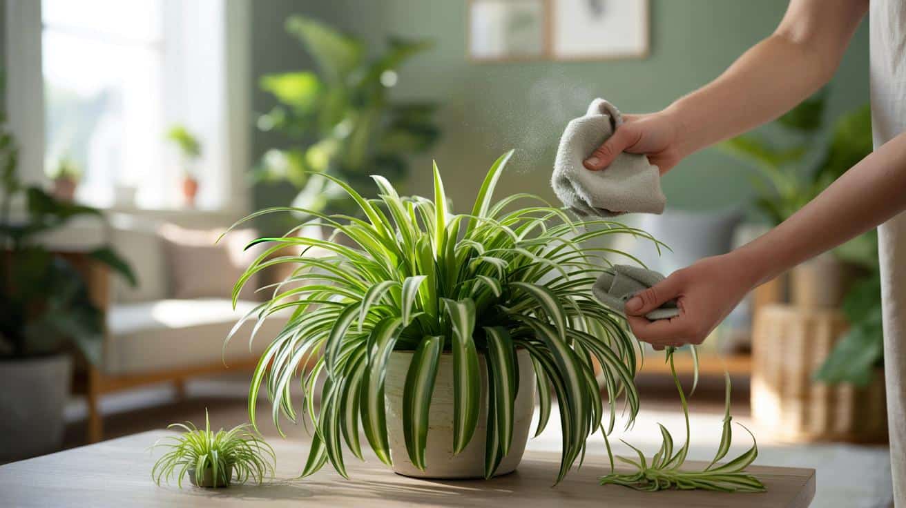 Roślina pająk w formie: 6 wiosennych trików na bujne liście do jesieni