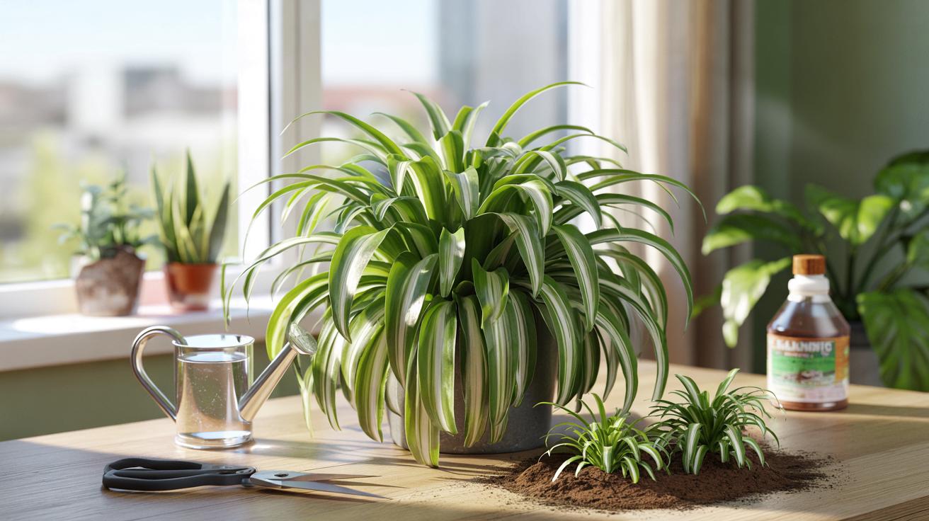 Roślina pająk w formie na lato: 6 wiosennych kroków do gęstych liści