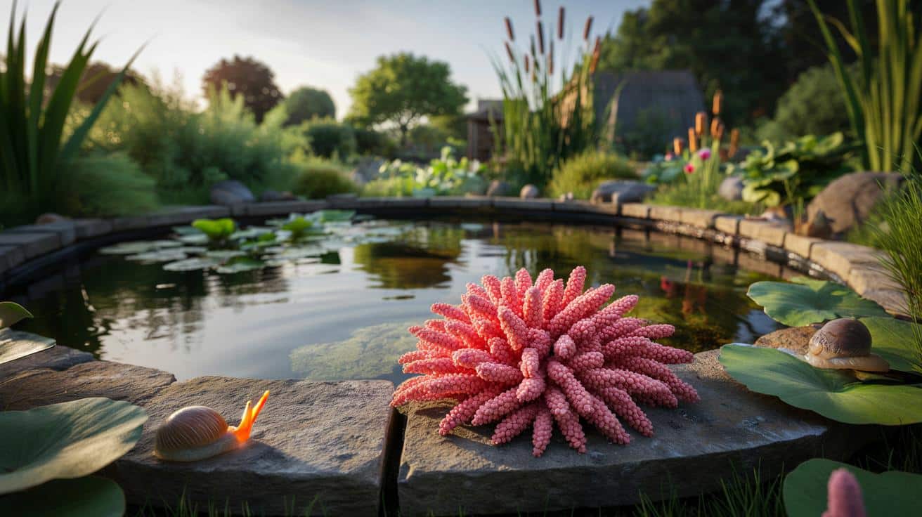 Różowe kulki nad oczkiem wodnym? To nie dekoracja, lecz groźny sygnał
