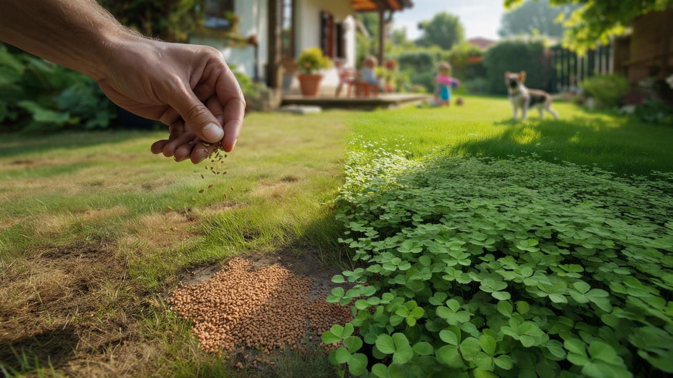 Rozsyp to na trawniku, a łysy trawnik zniknie w kilka tygodni