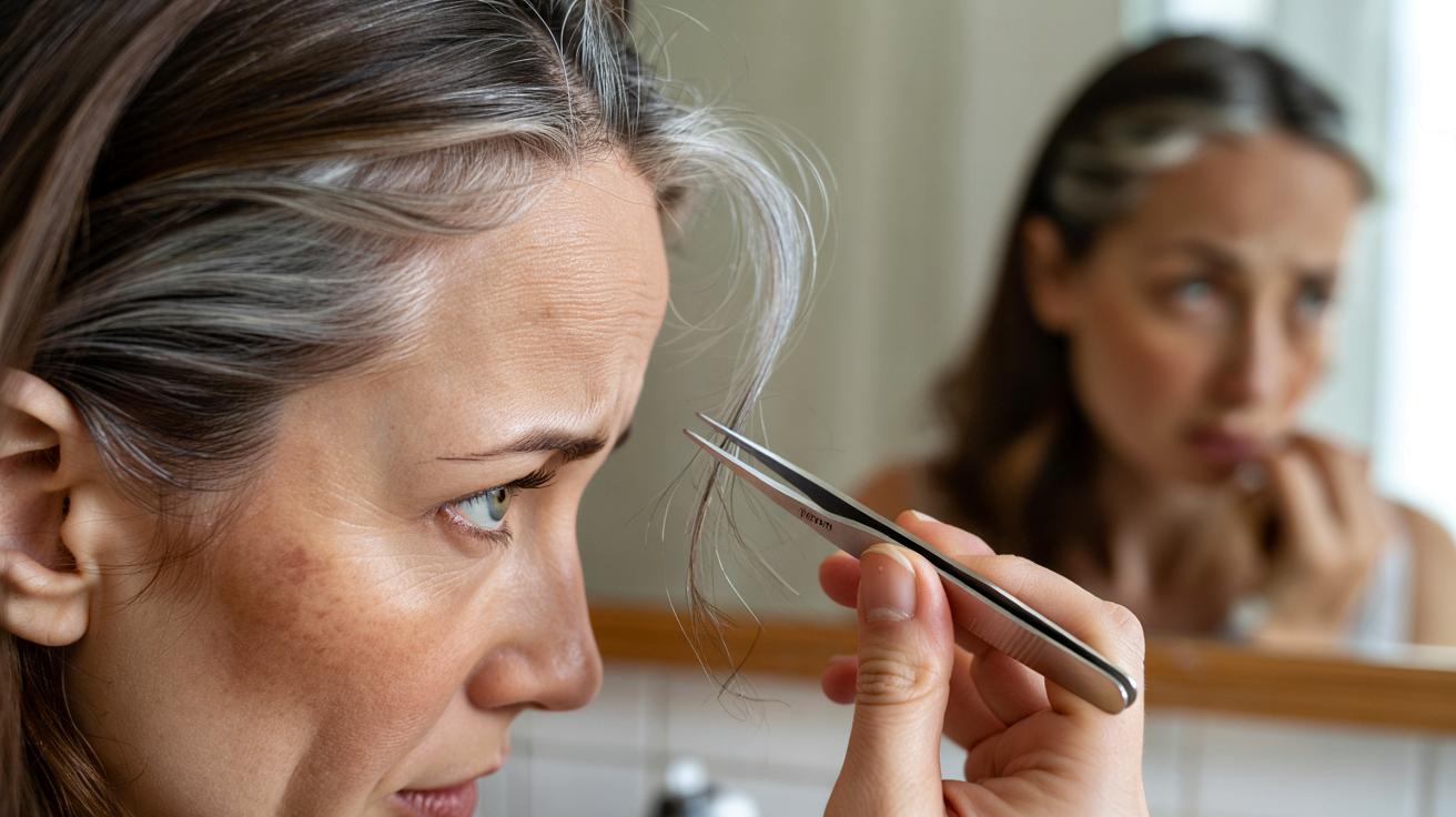 Rwanie siwych włosów: obalamy mit i ostrzegamy przed skutkami